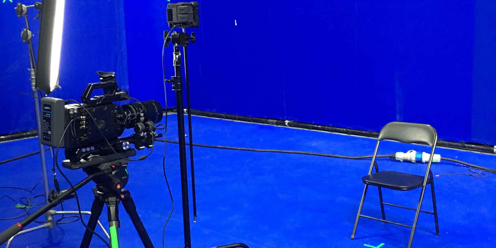 Blue screen studio set-up